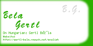 bela gertl business card